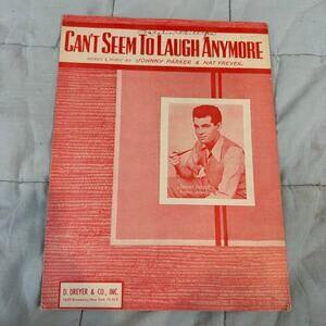 Vintage Sheet Music Can't Seem to Laugh Anymore Nat Freyer 1950 Johnny Parker